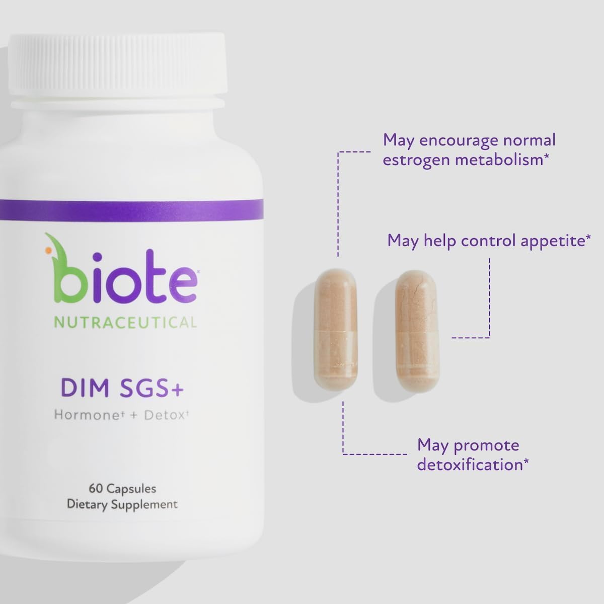 Biote Nutraceuticals - DIM SGS + - Hormone + Detox (60 Capsules) BIOTE®
